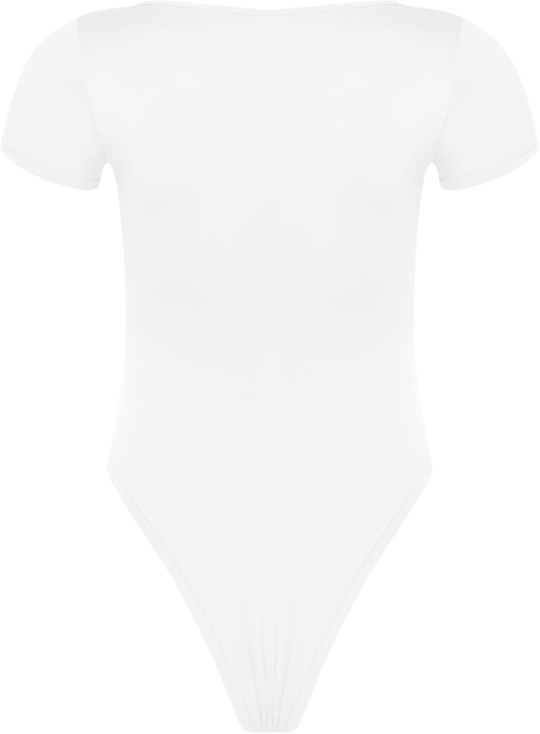 Alvivi Men Short Sleeve High Cut Bodysuit Press Button Crotch Stretchy Jumpsuit Gymnastics Leotard