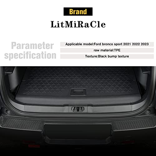 Litmiracle Rear Bumper Protector Guard, Anti-Scratch Door Entry Guard Mat External Protection Accessories For Ford Bronco Sport 2021 2022 2023 #TOP7
