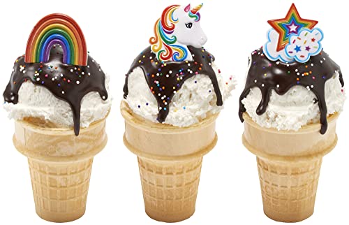 Decopac Rainbow Unicorn Rings, Cupcake Decorations, Magical Food Safe Cake Toppers – 24 Pack, Multicolor #TOP5