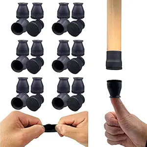Small Fit 0.8?to 1.3?Chair Leg Caps Floor Protectors Furniture Leg Feet Protective Cover, Chair Leg Protectors for Hardwood Floors, Silicone Furniture Pads with Felt, Slide No Scratches No Noise