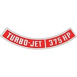 Eckler's Premier Quality Products 40-141933 Full Size Chevy Air Cleaner Decal, 396ci/375hp, Turbo-Jet,