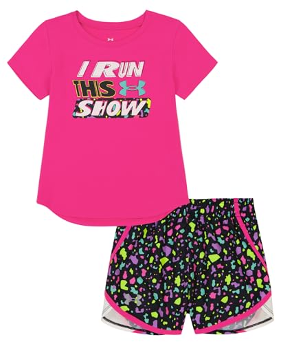 Image of Under Armour Girl's 2-piece Short Sleeve Tee and Shorts Set