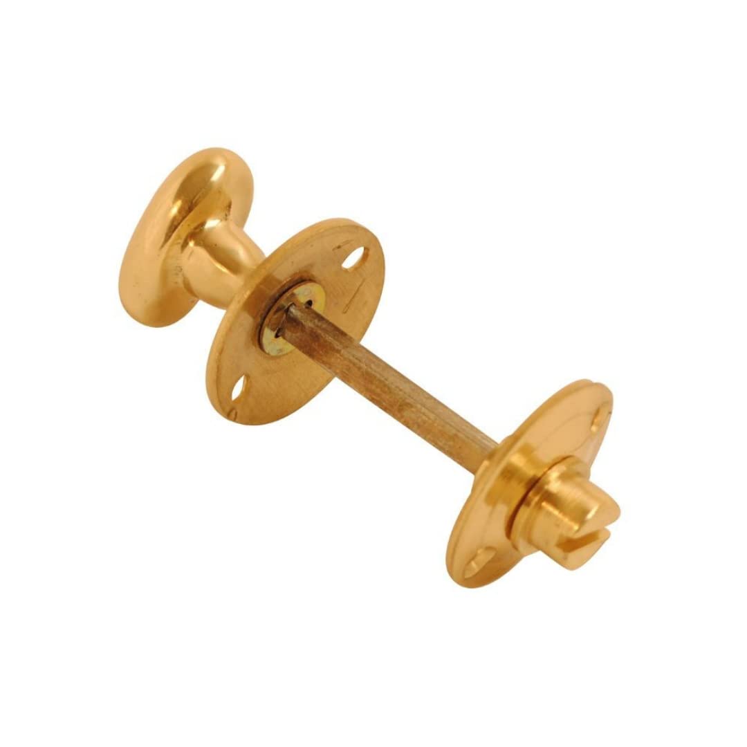 Vibe Brass Thumbturn & Release Bathroom Lock On Door Handle Bathroom Thumbturn & Release Bathroom Lock On For Internal Doors