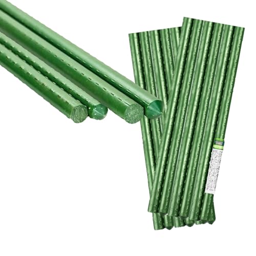 10 Pezzi di Bastoni di Supporto e Sostegno per Piante D11mm X L180cm, Canna da Giardino, Adatti a Piante Rampicanti e Stecche per l'Orto in PVC