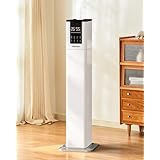 KEECOON 加湿器 大容量 13L スチーム式 加熱式 ハイブリッド式 超音波式 2025 加湿器 業務用 大型 100℃高温除菌 タワー型 水タンク 上から給水 アロマ 切れタイマー リモコン 三段階噴霧量 連続48時間 静音 省エネ 湿度設定可能 お手入れ簡単 学校 事務所 家庭用 オフェス 寝室 病院 美容院 適用 空焚き防止（ホワイト）