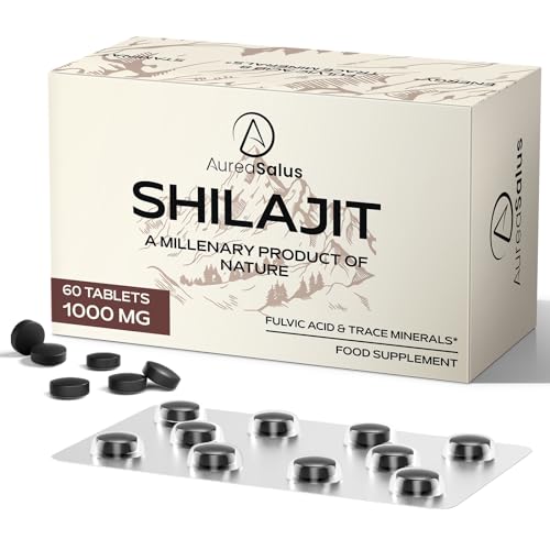 AureaSalus Shilajit Tablets 30,000mg, 60 Counts Himalayan Shilajit Tablets (1000mg Per Serving), Rich in 85+ Minerals & Fulvic Acid, More Convenient Than Shilajit Resin (60 Tablets) AureaSalus Shilajit Tablets 30,000mg, 60 Counts Himalayan Shilajit Tablets (1000mg Per Serving), Rich in 85+ Minerals & Fulvic Acid, More Convenient Than Shilajit Resin (60 Tablets)