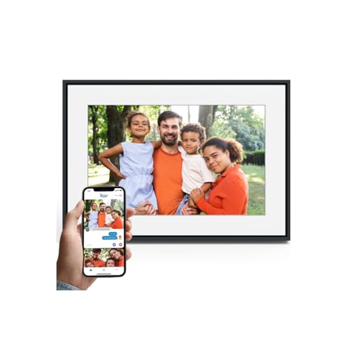 Loop Wi-Fi Digital Picture Frame with Touch Screen – 10-Inch Digital Photo Frame for Home – Text Message and App Photo Sharing – User-Friendly Smart Digital Frame – Smart Home Gift for Family