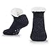 BLURBE Chaussons Chaussettes Femme Homme-Chaussettes Pantoufles,Chausson Chaussette Polaire Tricotées Antidérapantes Doublées Fourrées Hiver Chaud pour 37-44