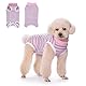 TQFlow Hundbody Nach Op, Body Hund Kastration Wundschutzanzüge Hündin Rüde, Wundschutz Professioneller Pet Recovery Suit, Operationsbody Hund Body Atmungsaktiv Hunde Einteiler (Rosa und grau,L)