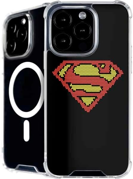 Skinit Phone Case Compatible with MagSafe iPhone 16 Pro - Officially Licensed DC Comics Superman Comic Pattern Logo in Red Design
