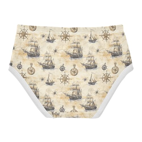 Girls Underwear Soft Cotton Pirate Ships Kids Panties in Sizes 2/3t, 4t, 5t, 6 and 82
