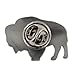 PinMart's Antique Silver Wild Buffalo Animal Lover Lapel Pin - 10 Pack