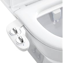 Bidet Attachment,Non-Electric Self-Cleaning Dual Nozzle Toilet Bidet, Cold Water Sprayer with Adjustable Pressure, Includes Portable Bidet Bottle for Women,Elderly,Postpartum Care & Personal Hygiene