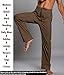 Enjoybuy Men's Linen Drawstring Beach Golf Elastic Waist Spring Long Casual Loose Summer Yoga Cotton Pants, 02-brown, Large