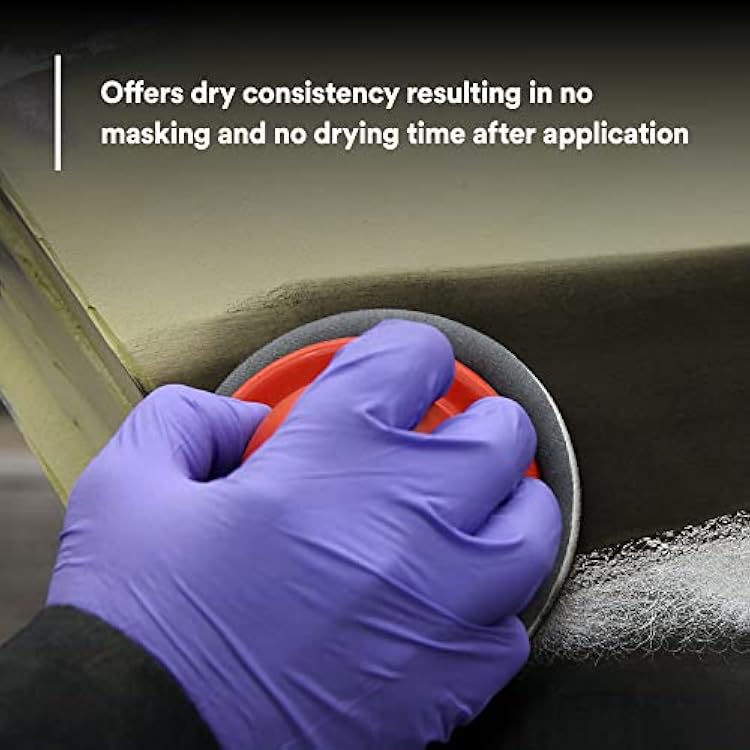 3M Dry Guide Coat Kit 05861, Carbon Black Powder, No Ripples, No Masking, 1.75 oz (50 g)