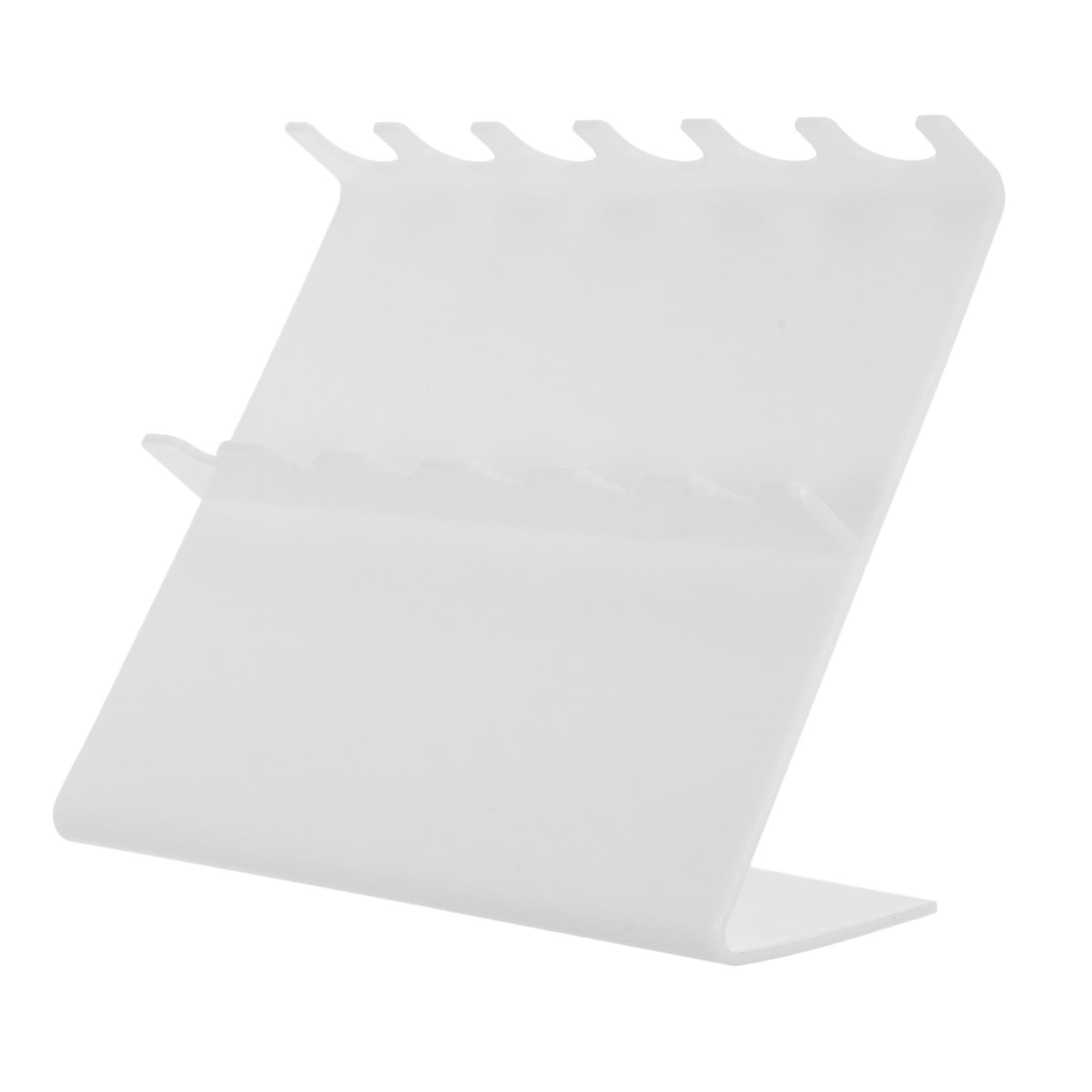 PRETYZOOM Plastic Tube Holder Stand Test Tube Display Rack Pipette Stand Laboratory Pipette Holder White