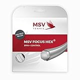 MSV Focus HEX Soft Tennis String Set, 1.20 Gauge, White
