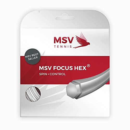 MSV Focus HEX Soft Tennis String Set, 1.20 Gauge, White