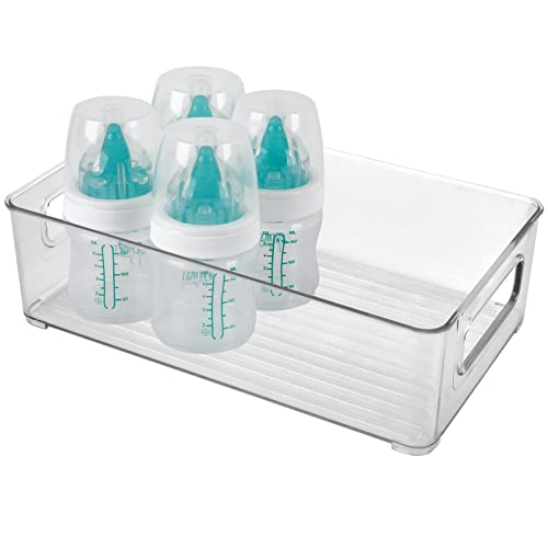 Image of YeeBeny Baby Bottle Organizer - Plastic Storage Center for Bottles & Food Jars - Perfect for Cabinet, Pantry, Refrigerator & Countertop