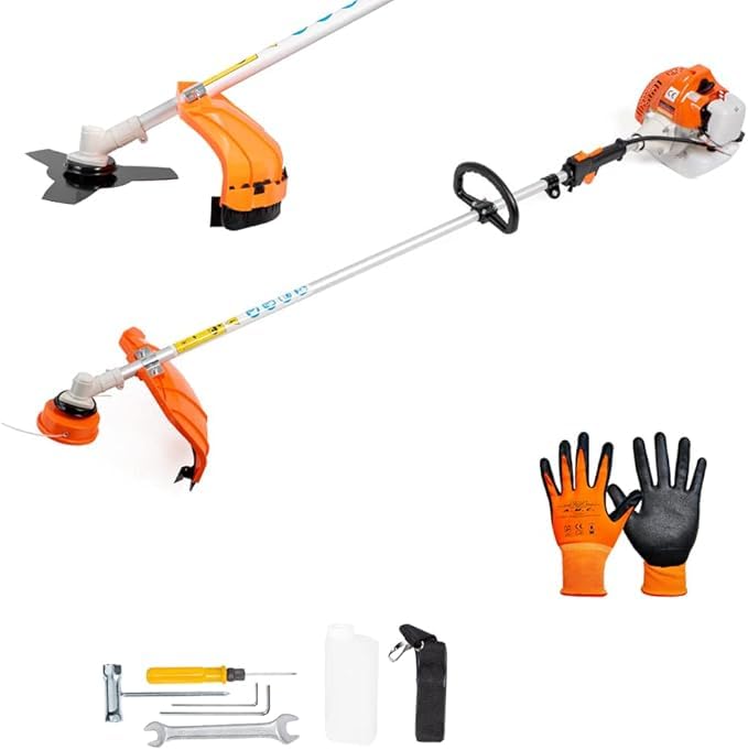 Decespugliatore a scoppio multifunzione 2 in 1 52cc 2 tempi professionale con...