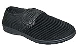 Fácil de poner y quitar. Zapatillas ortopédicas para diabéticos, para hombre, con cierre de velcro de ajuste ancho, color, talla 45 EU