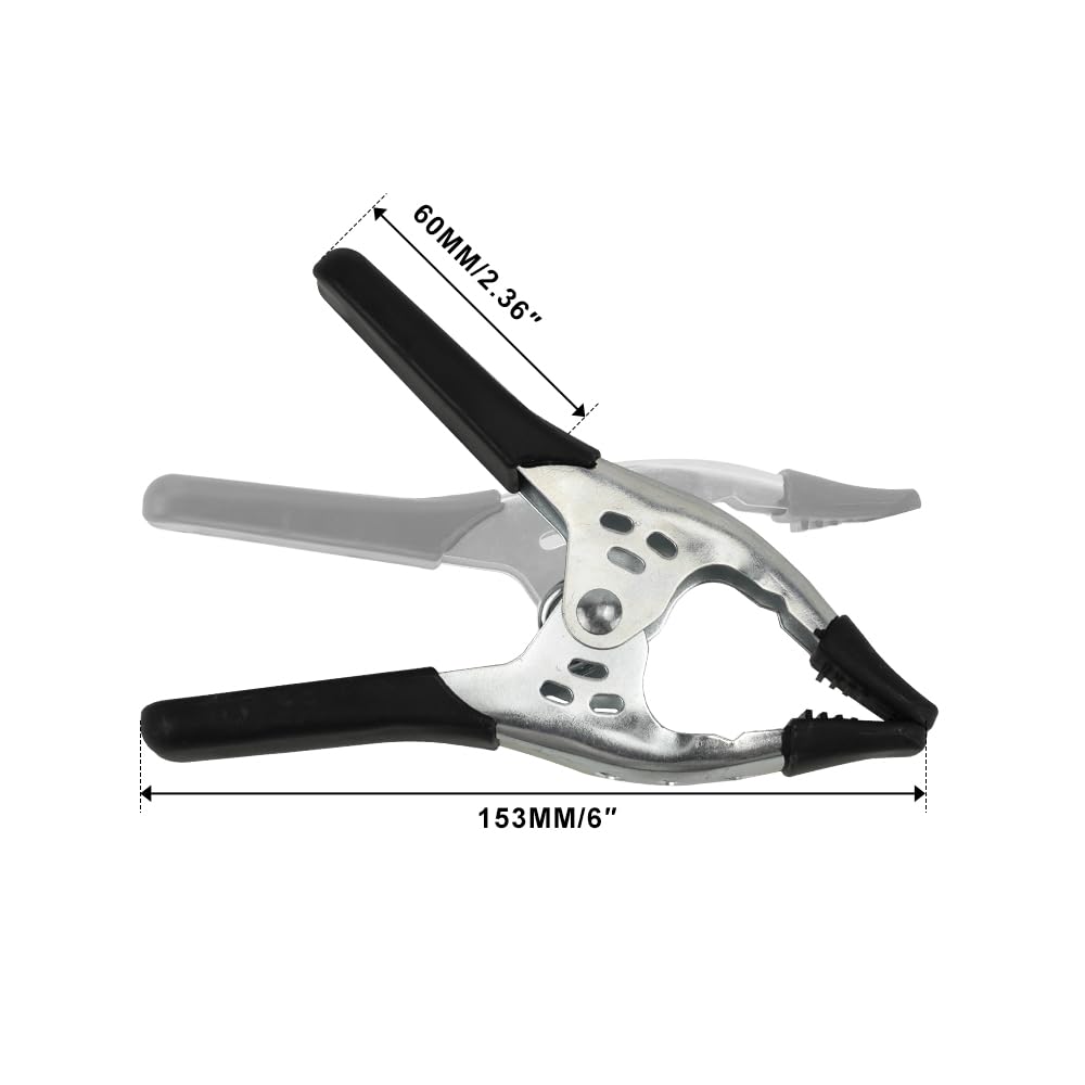 Confezione da 12 morsetti a molla da 15,2 cm, in acciaio nichelato