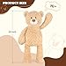 SuzziPals 43 inch Giant Teddy Bear Stuffed Animal, Lifelike Stuffed Animals for Stress Relief & Companion, Extra Soft Fluffy Big Plushies Hugging Pillow, Jumbo Teddy Bears Gifts for Kids Adults