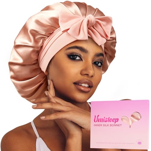 Umisleep Silk Bonnet, Soft Hair Bonnet for Sleeping, Real Mulberry Silk Lining, Bonnets for Women...