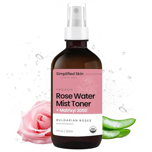 Rose Water Spray for Face with Matrixyl 3000 -...