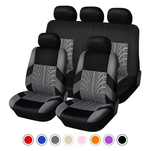 Fundas de asientos de coche universales negras en kit completo protector 2