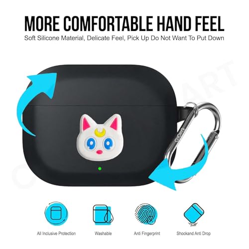Image of Soft Silicone Case Cover Compatible for OnePlus Nord Buds 3r (White Cat)