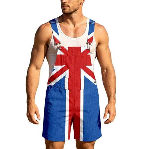 Mono con estampado británico para viajes y paseos urbanos informales de hombre