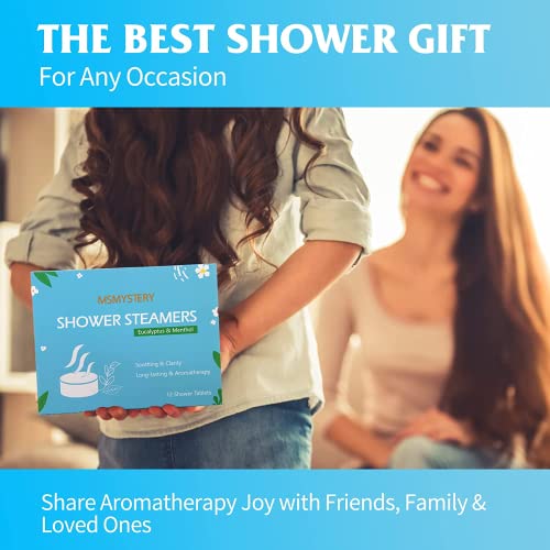 Shower Steamers Aromatherapy, 12 Pack Xxl Eucalyptus Menthol Shower Steamer, Essential Oils Shower Bath Bombs Tablets For Nasal Relief And Relaxation, Bath Gift For Men And Women, No Color Residue #TOP6