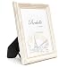 8x10 Picture Frame White/Gold - Mount/Desktop Display, Frames by EcoHome