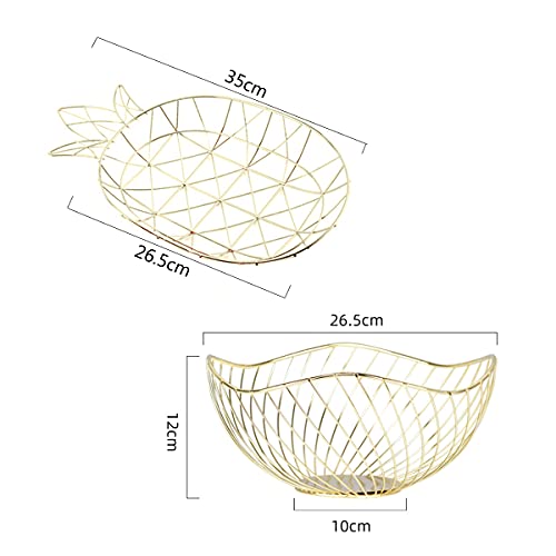 Counius 2 PCS Fruttiere Metallo Moderno Forma