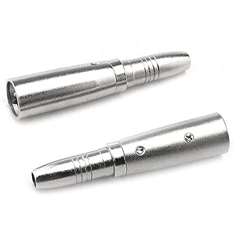 Ysruanh 2 Pcs Jack Mono Plug Conversion Connectors XLR Female to 1/4 Inch TS Mono Jack-Jack Socket Stereo Audio Microphone Mic Adapter for Mic Audio Speaker Cover