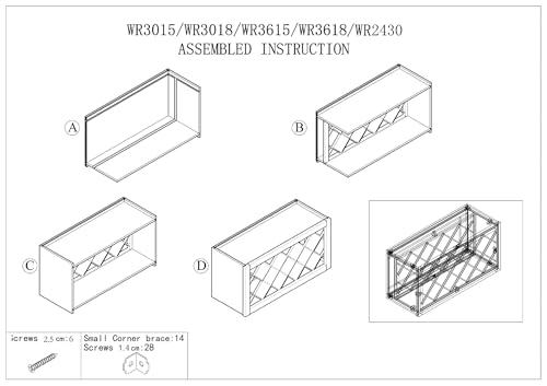 Soporte de Madera Maciza para Botellas con Paneles de Rejilla 30"W miniatura 6