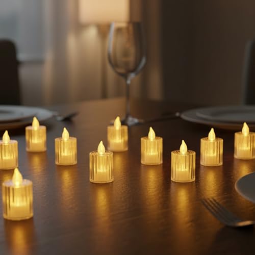 Velas LED con pilas que evitan incendios y cera derretida en decoración doméstica 5