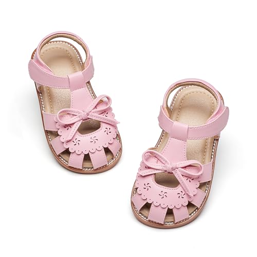 Image of Otter MOMO Girls Open Toe Princess Flat Sandals with Comfort Sole Summer Sandals
