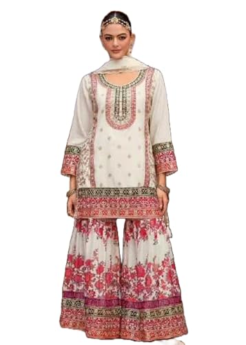 Costume indien pour femme tenue brodée confortable spécial Aïd 12283