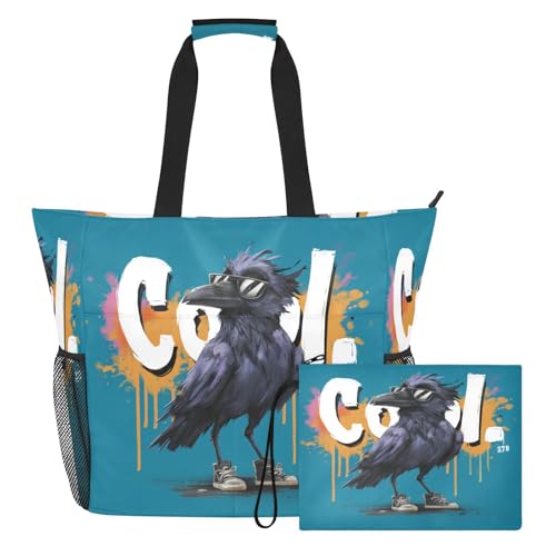 Sac de voyage pour femme robuste fini le désordre à la plage avec ce lot de 2 zippé en maille