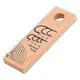 Costruzione Di Con Gancio E Hackle, Con Tavola Di Legno Incisa Al, 7,6 X 2,5 Cm, Tavola Di Misurazione 'attrezzatura Per, Accessorio Per La In Legno, Guida Alle Taglie Di