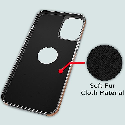 Image of Amazon Basics Back Cover iPhone 12 Mini Silver Electroplated Chrome | Full Camera Protection | Chrome Leather | Flexible Pu Leather Bumper Case (Tan)