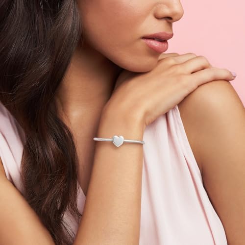 Pandora Engravable Heart Charm - Compatible Moments - Gift for Her - Made with Sterling Silver - with Gift Box3