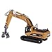 Gemini&Genius Construction Vehicle Toys Timber Grab Excavator Heavy Metal 1/50 Scale Grab Wooden/Building Materials Vehicle Engineering Alloy Models Collection Toys Gift for Kids and Decoration House