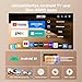 Mini Beamer 4K 1080P Unterstützt [Android 14 & 270° Drehbar] Smart Beamer Klein mit WiFi 6 Bluetooth 5.4, Tragbarer Projektor Heimkino Outdoor mit Auto Trapezkorrektur für HDMI/Android/iOS/PC/USB