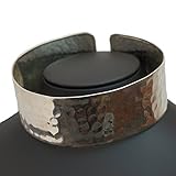 Metal Choker Cuff Necklace- by The Urban Turbanista- Hammered Silver-tone Neck Cuff