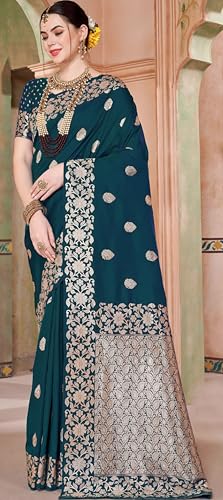 Image of Yashika Women's Pure Kanjivaram Silk Saree Soft Banarasi Style Wedding With Blouse Piece | Saree For Women | New Sari