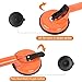 Dawot Glass Suction Cup, 2 Pack 4.6in Vacuum Suction Cups Heavy Duty Industrial Tile Suction Cup for Windshield, Tile Granite Lifting, Window Replacement, 220lbs Load Capacity（Orange）
