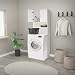 ECD Germany Mobile per Lavatrice Mobiletto da Bagno 62,5x25x190 cm Salvaspazio Armadio...